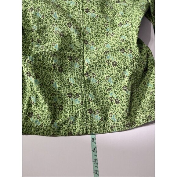 Eddie Bauer Womens Vtg Corduroy Blazer Size 10 Floral Print Retro Boho Spring - Picture 5 of 5